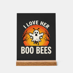 Boo Bees Halloween Geist Biene Lustiges Design_1 Acrylschild