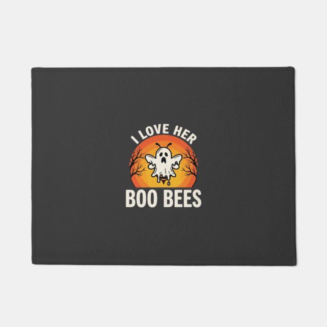 Boo Bees Halloween Geist Biene Lustiges Design_1 Fußmatte (Vorderseite)