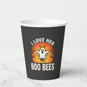 Boo Bees Halloween Geist Biene Lustiges Design_1 Pappbecher
