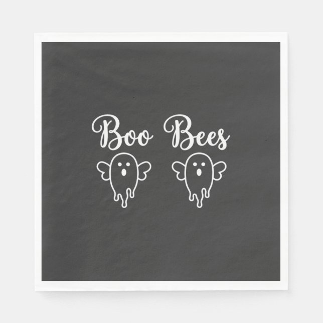 Boo Bees Halloween-Geister-Design Serviette (Vorderseite)