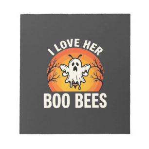 Boo Bees Halloween-Geisterbiene Lustiges Design_1 Notizblock