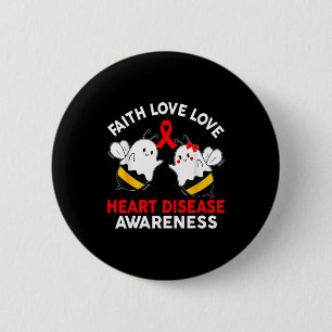 Boo Bees Herz Glaube Hoffnung Liebe Herzkrankheit Button