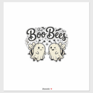 Boo Bees Vintage Halloween Geist Biene Design_1 Aufkleber