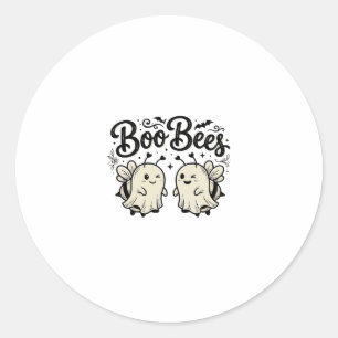Boo Bees Vintage Halloween Geist Biene Design_1 Runder Aufkleber