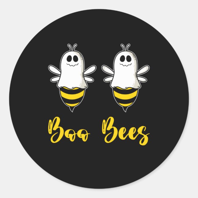 Boo Beez Bee Halloween Bees Runder Aufkleber (Vorderseite)