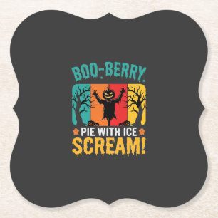 Boo-Berry-Kuchen Halloween Eiscreme-Design Untersetzer