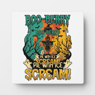 Boo Berry Pie Eis Schrei Kürbis Vogelscheuche Hall Fotoplatte