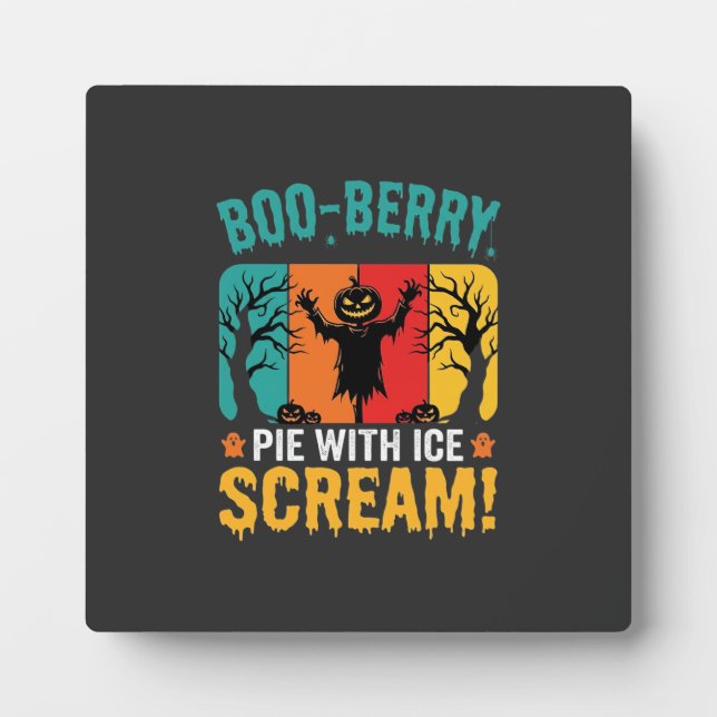 Boo-Berry-Pie-Halloween-Eiscreme-Design Fotoplatte (Vorderseite)