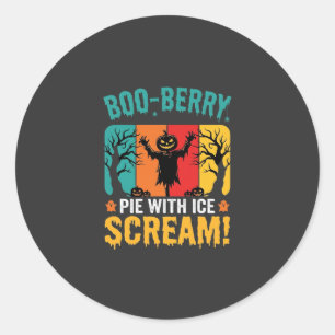 Boo-Berry-Pie-Halloween-Eiscreme-Design Runder Aufkleber