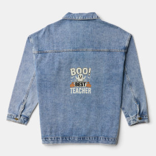 Boo Bester Lehrer Halloween-Geisterdesign_1 Jeansjacke