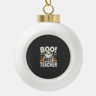 Boo Bester Lehrer Halloween-Geisterdesign_1 Keramik Kugel-Ornament