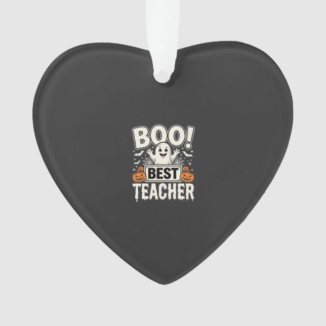 Boo Bester Lehrer Halloween-Geisterdesign_1 Ornament (Vorderseite)