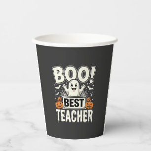 Boo Bester Lehrer Halloween-Geisterdesign_1 Pappbecher