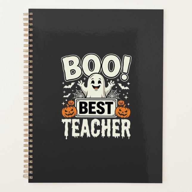 Boo Bester Lehrer Halloween-Geisterdesign_1 Planer (Vorderseite)