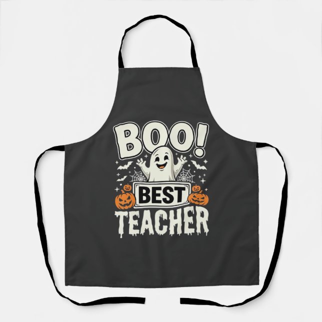 Boo Bester Lehrer Halloween-Geisterdesign_1 Schürze (Vorderseite)