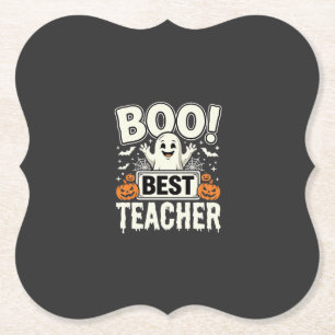 Boo Bester Lehrer Halloween-Geisterdesign_1 Untersetzer