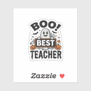Boo Bester Lehrer Vintage Halloween Lehrer Design_ Aufkleber