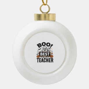 Boo Bester Lehrer Vintage Halloween Lehrer Design_ Keramik Kugel-Ornament