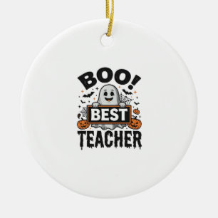 Boo Bester Lehrer Vintage Halloween Lehrer Design_ Keramik Ornament