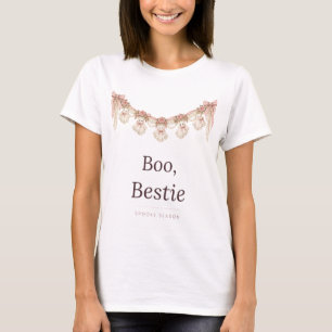 Boo Bestie Kokette Halloween-Geist-Girlande T-Shir T-Shirt