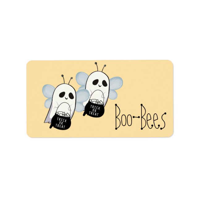 Boo-Bienen-Geist Adressaufkleber (Vorne)