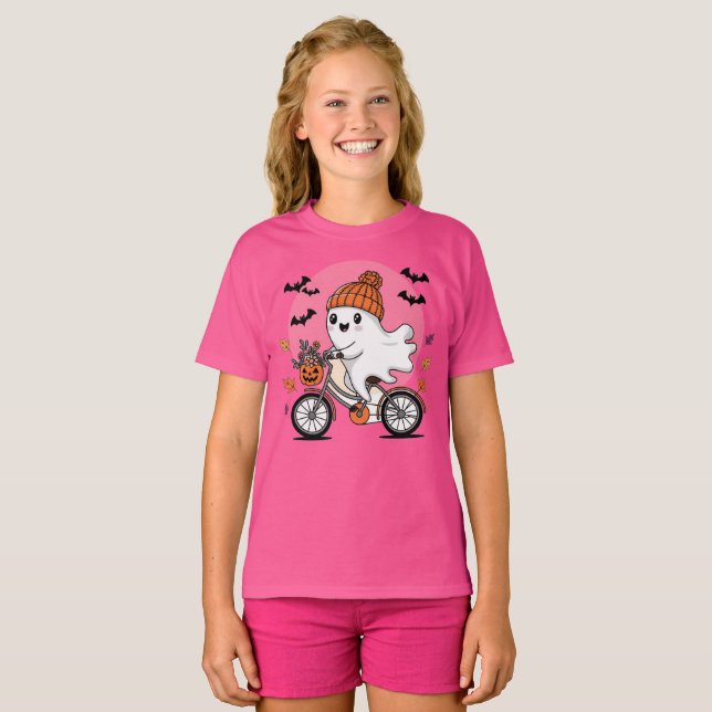 Boo Bike Shirt Halloween Kids-Shirt (Vorne ganz)