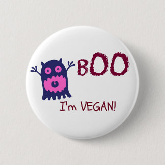 Boo bin ich veganer Knopf Button