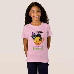 Boo Black Cat, Beängstigendes Pumpkin Coffee Hallo T-Shirt