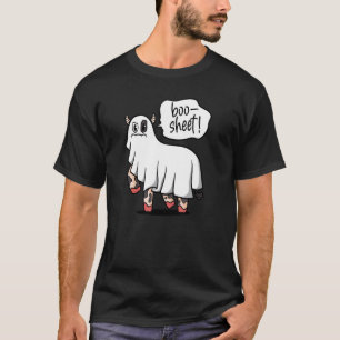 BOO BLATT BULL BLATT SH Kuh Halloween Geist Mem T-Shirt