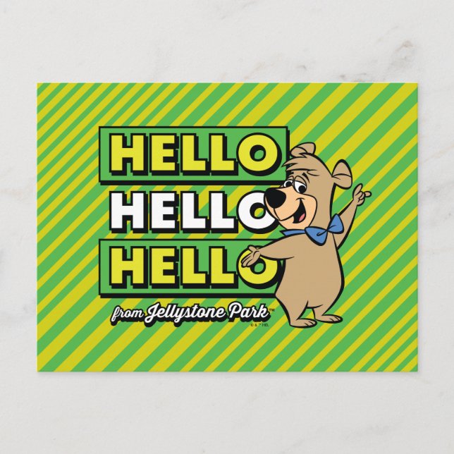 Boo-Boo Bear Hallo Hallo Hallo Von Jellystone Postkarte (Vorderseite)