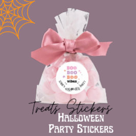 BOO BOO BOO Vibes Halloween Custom Runder Aufkleber