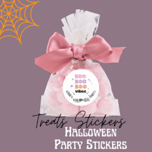 BOO BOO BOO Vibes Halloween Custom Runder Aufkleber