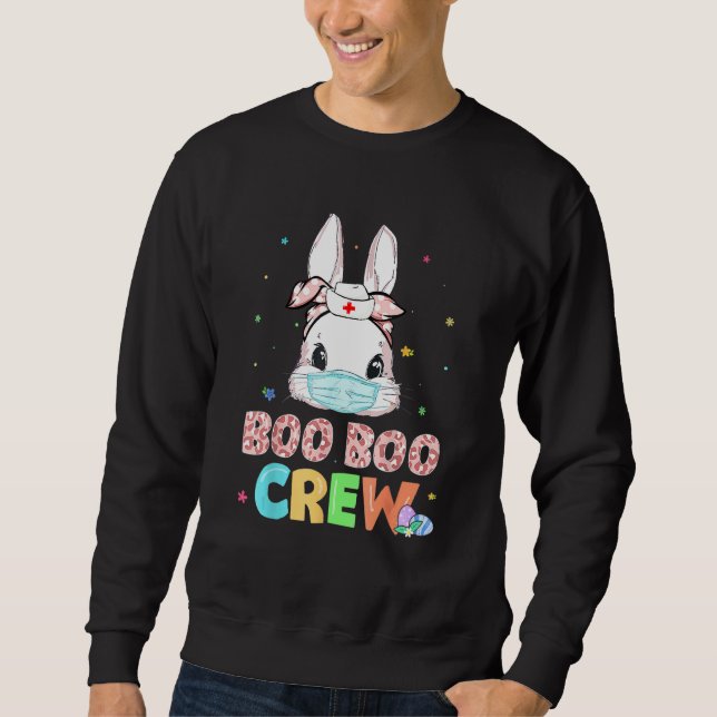 Boo Boo Crew Bunny Nurse Osterhasen Kaninchenmaske Sweatshirt (Vorderseite)