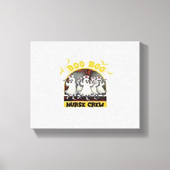 BOO BOO CREW CLASSIC NURSE HALLOWEEN T - SHIRT Ove Leinwanddruck (Vorderseite)
