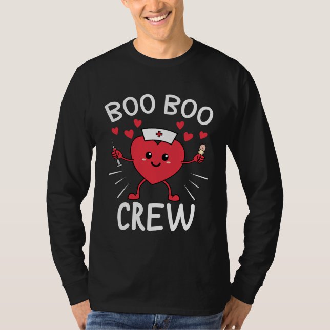 Boo Boo Crew Clothing for Him Her Nursing Valentin T-Shirt (Vorderseite)