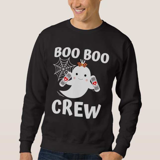 Boo Boo Crew Cute Ghost Halloween Costume Sweatshirt (Vorderseite)