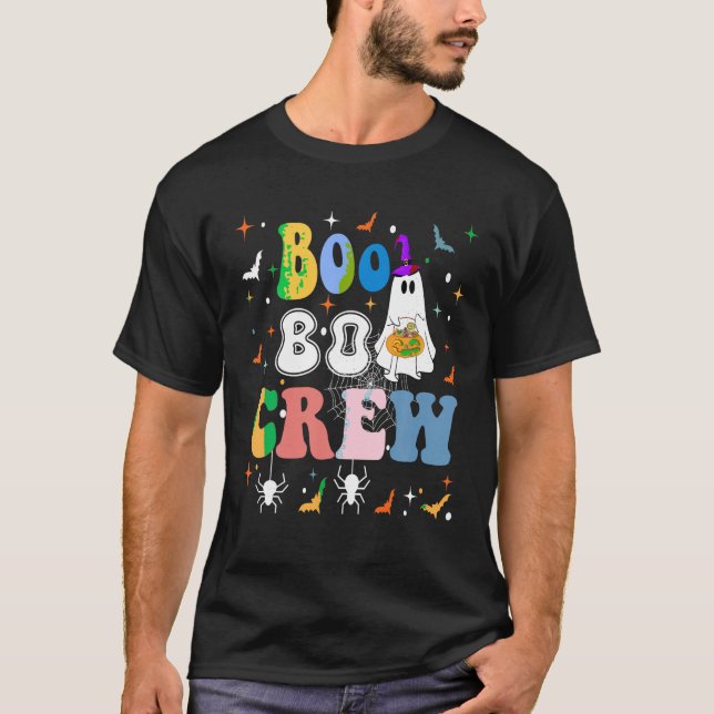 Boo Boo Crew Familienmatching Funny Ghost Team Hal T-Shirt (Vorderseite)