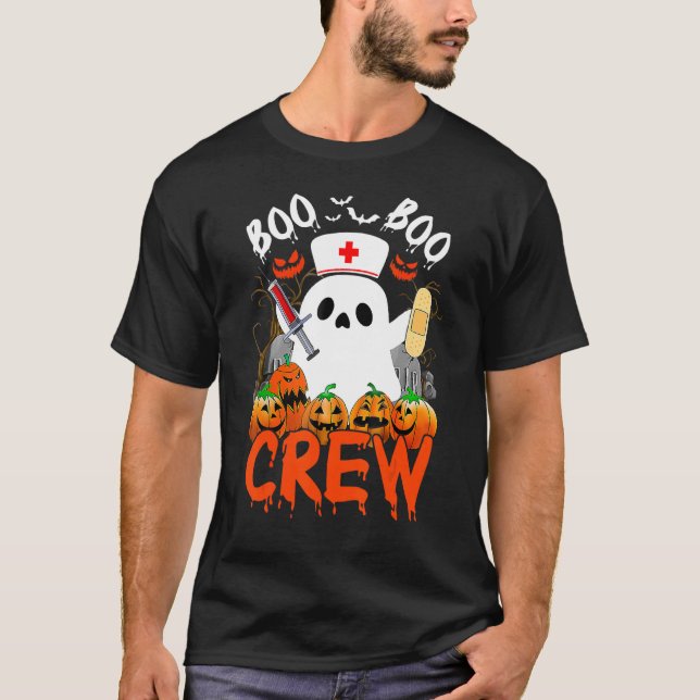 Boo Boo Crew Funny Ghost EMS EMT Paramedic Nurse H T-Shirt (Vorderseite)