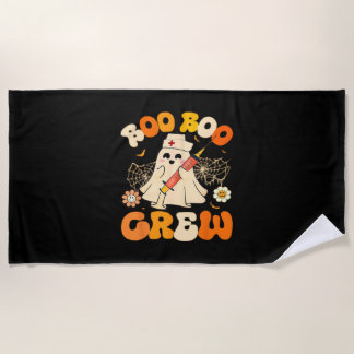 Boo Boo Crew Funny Ghost for Nurse, Retro Hallowee Strandtuch