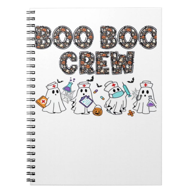 Boo Boo Crew � Funny Halloween Nurse Ghosts Medica Notizblock (Vorderseite)