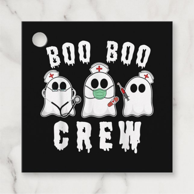 Boo Boo Crew Funny Nurse Ghost Costume Halloween Geschenkanhänger (Vorderseite)