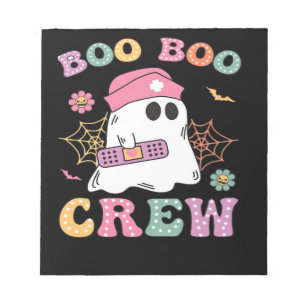 Boo Boo Crew Geist Krankenschwester Classic T-Shir Notizblock