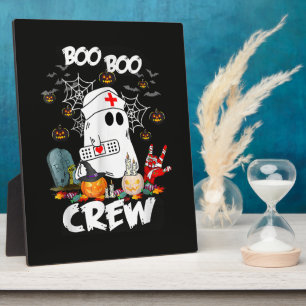 Boo Boo Crew Geist Krankenschwester Halloween Grus Fotoplatte