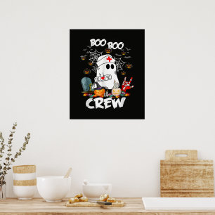 Boo Boo Crew Geist Krankenschwester Halloween Grus Poster
