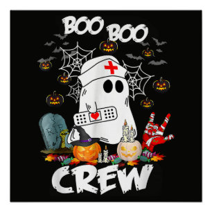 Boo Boo Crew Geist Krankenschwester Halloween Grus Poster