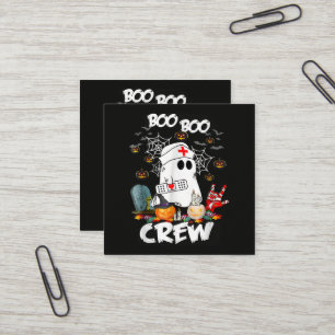 Boo Boo Crew Geist Krankenschwester Halloween Grus Quadratische Visitenkarte