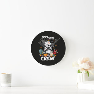 Boo Boo Crew Geisterkrankenschwester Halloween Gru Runde Wanduhr