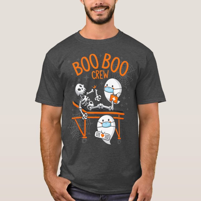 Boo Boo Crew Ghost Doctor Paramedic EMT Nurse T-Shirt (Vorderseite)