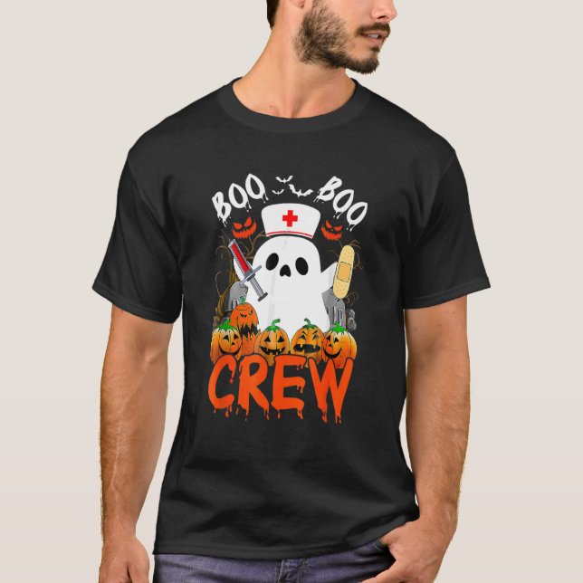 Boo Boo Crew Ghost EMS EMT Paramedic Krankenschwes T-Shirt (Vorderseite)