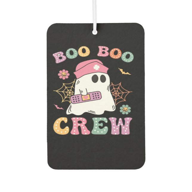 Boo Boo Crew Ghost Nurse Classic T-Shirt Autolufterfrischer (Vorderseite)